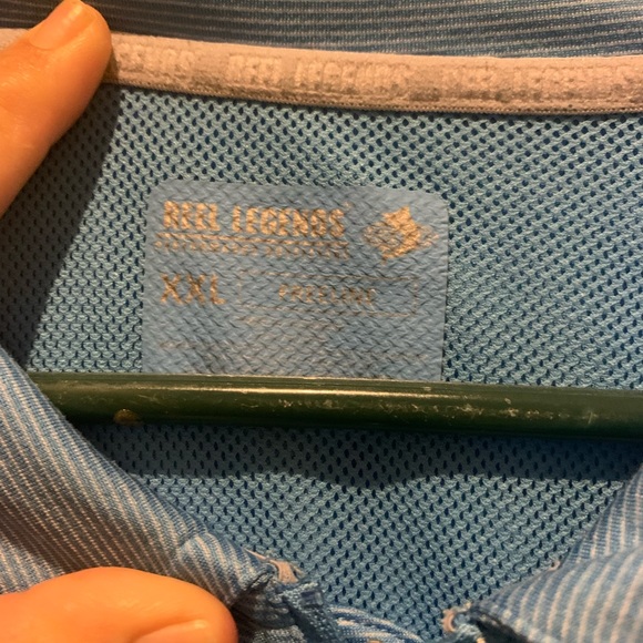 REEL LEGENDS, Light blue, polo style fishing/golf shirt, Mens 2X - Picture 3 of 3